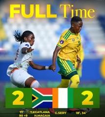 Banyana Banyana fight back to earn crucial draw against Côte d’Ivoire