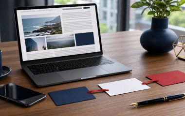 Editorial planning desk illustrating relevant links between an article and supporting web pages