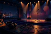 Editorial illustration representing African live music and cultural performance