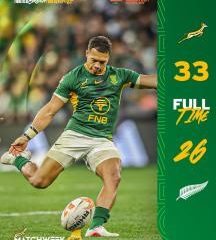 Deputy Minister Mabe congratulates Springboks on hard-fought All Blacks victory