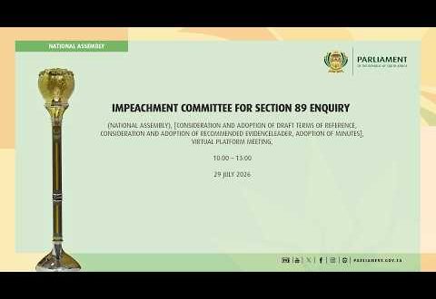 Impeachment Committee for Section 89 Enquiry, 29 July 2026