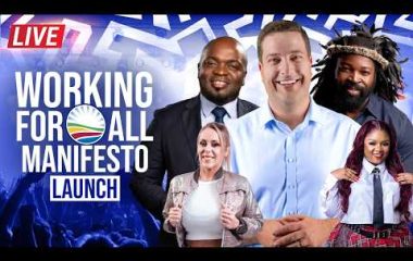 LIVE: DA Manifesto Launch 2026 – Working For All Rally