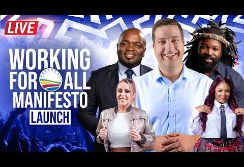 LIVE: DA Manifesto Launch 2026 – Working For All Rally