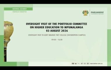 Oversight visit to Gert Sibande TVET college Portfolio Committee on Higher Education, 3 August 2026