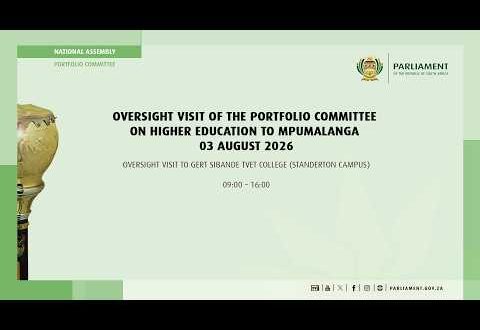 Oversight visit to Gert Sibande TVET college Portfolio Committee on Higher Education, 3 August 2026