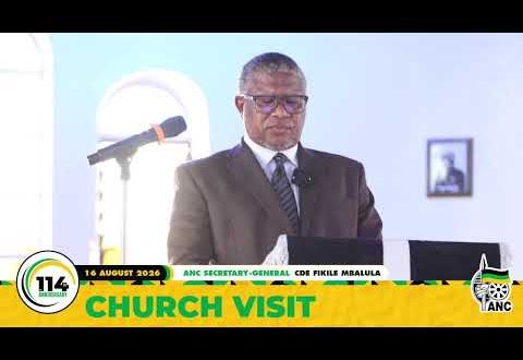 [WATCH] ANC SG, Fikile Mbalula address at St John’s Apostolic Faith Mission in Katlehong
