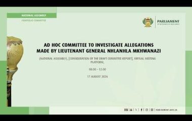 Ad Hoc Committee to Investigate Allegations made by Lieutenant General Mkhwanazi, 18 August 2026