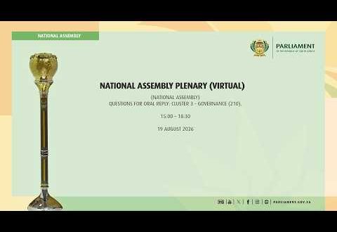National Assembly Virtual Plenary, 20 August 2026