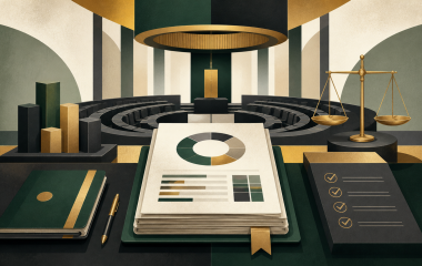 Illustration of Parliament and public finance documents representing the VAT powers case