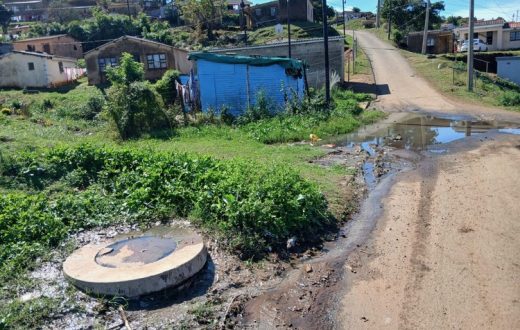 Four months of raw sewage on Durban road