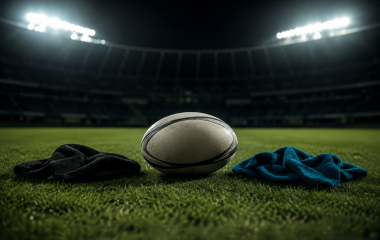 Neutral editorial rugby illustration representing Griquas reaching the Currie Cup final