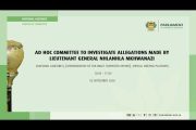 Ad Hoc Committee to Investigate Allegations made by Lieutenant-General Mkhwanaz, 2 September 2026