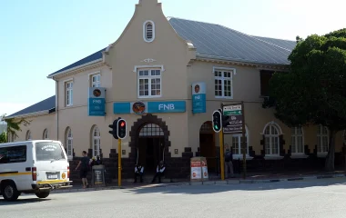 FNB branch exterior and signage in Knysna, photographed in November 2010