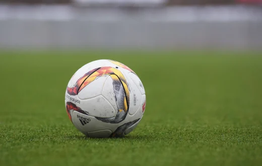 Archive photograph of a football on grass in 2017; not a Carling Knockout match image.