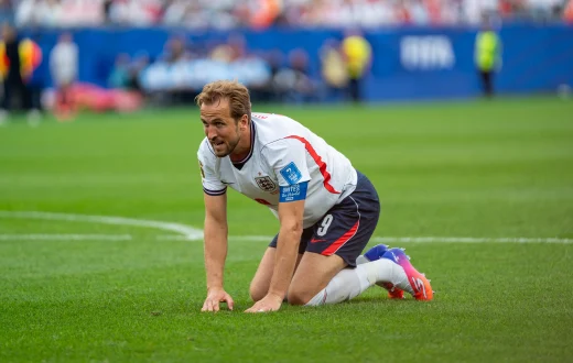 Harry Kane playing for England against Ghana in June 2026, archive photograph.