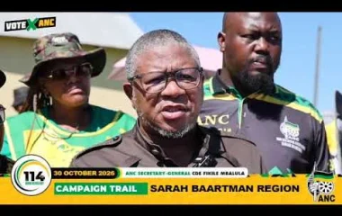 [WATCH LIVE] ANC SG Fikile Mbalula addressing the media in Sarah Baartman Region