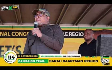 [WATCH LIVE] ANC SG Fikile Mbalula addressing a community meeting in Sarah Baartman Region