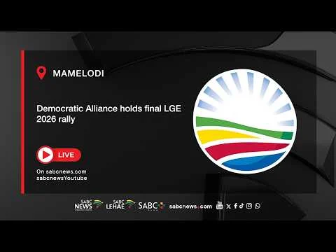 Democratic Alliance (DA) holds its final rally