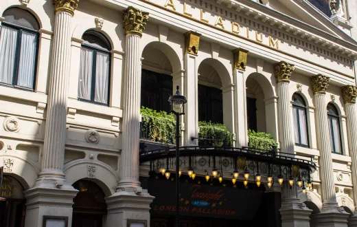 Archive exterior view of the London Palladium in May 2014.