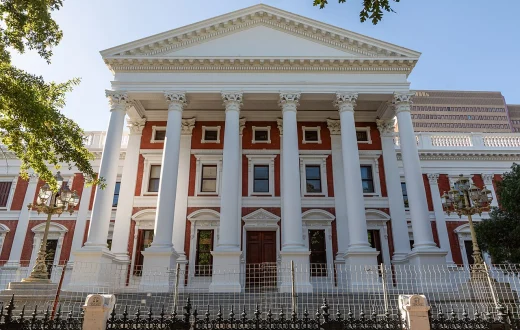 Parliament of South Africa in Cape Town in an archive photograph from March 2024.