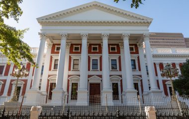 Parliament in Cape Town, photographed in March 2024