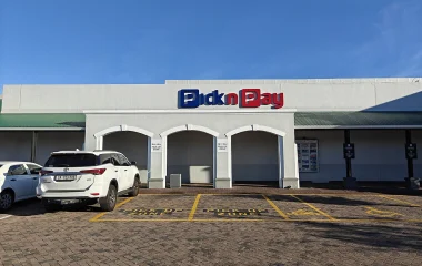 Pick n Pay store signage and Click and Collect parking bays in Cape Town, April 2025