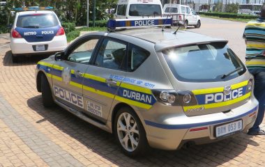 File photograph of a South African Police Service vehicle in Durban