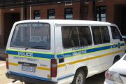 Archive photograph of a parked South African Police Service minibus in November 2015.